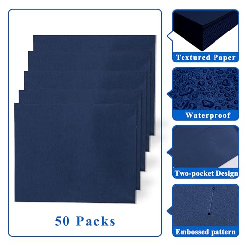 Classic Zzrywuty 50 Packs Two Pocket File Folders Set