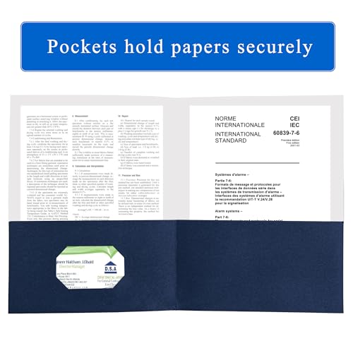 Classic Zzrywuty 50 Packs Two Pocket File Folders Set