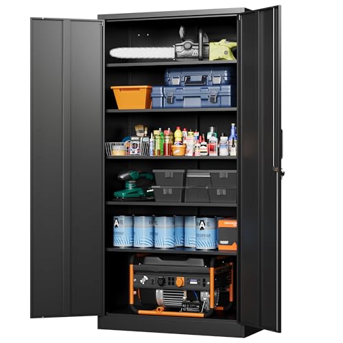 Eco-Friendly Letaya Metal Garage Storage Cabinets with Lock-72 Essentials