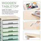 Eco-Friendly Rolling Storage Utility Cart Organizers with 8 Drawers and Wooden Kit