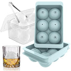 Minimalist WIBIMEN Large Ice Cube Molds, Big Round Whiskey Ice Kit