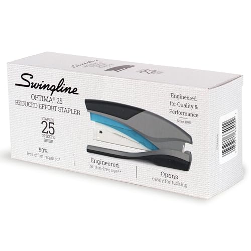 Modern Swingline Stapler, 25 Sheet Capacity, Optima 25, Jam Free, Reduced Collection