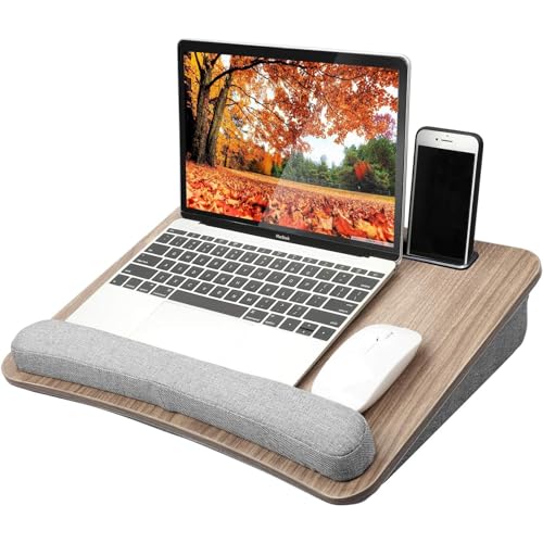 upgraded HUANUO Laptop Lap Desk - Portable Lap Desk with Pillow Set