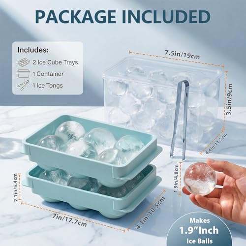 Minimalist WIBIMEN Large Ice Cube Molds, Big Round Whiskey Ice Kit