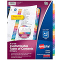Classic Avery A-Z Dividers for 3 Ring Binders, 26 Tabs for Daily Use