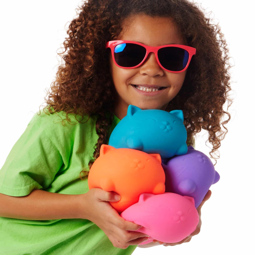 Fun Fidget Monster Super NeeDoh Cool Cats | Select Opal Prairie - Dino Character Malt-Gel Filled Sensory Glob Detail