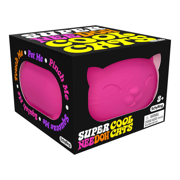 Fun Fidget Monster Super NeeDoh Cool Cats | Select Opal Prairie - Dino Character Malt-Gel Filled Sensory Glob - Surprise Me! (Random Color)