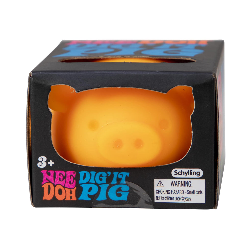 Purrfectly Squishy NeeDoh Dig’ It Pig | Select Velvet Canopy - Cute Animal-Shaped NeeDoh Fidget Toy for Kids Detail