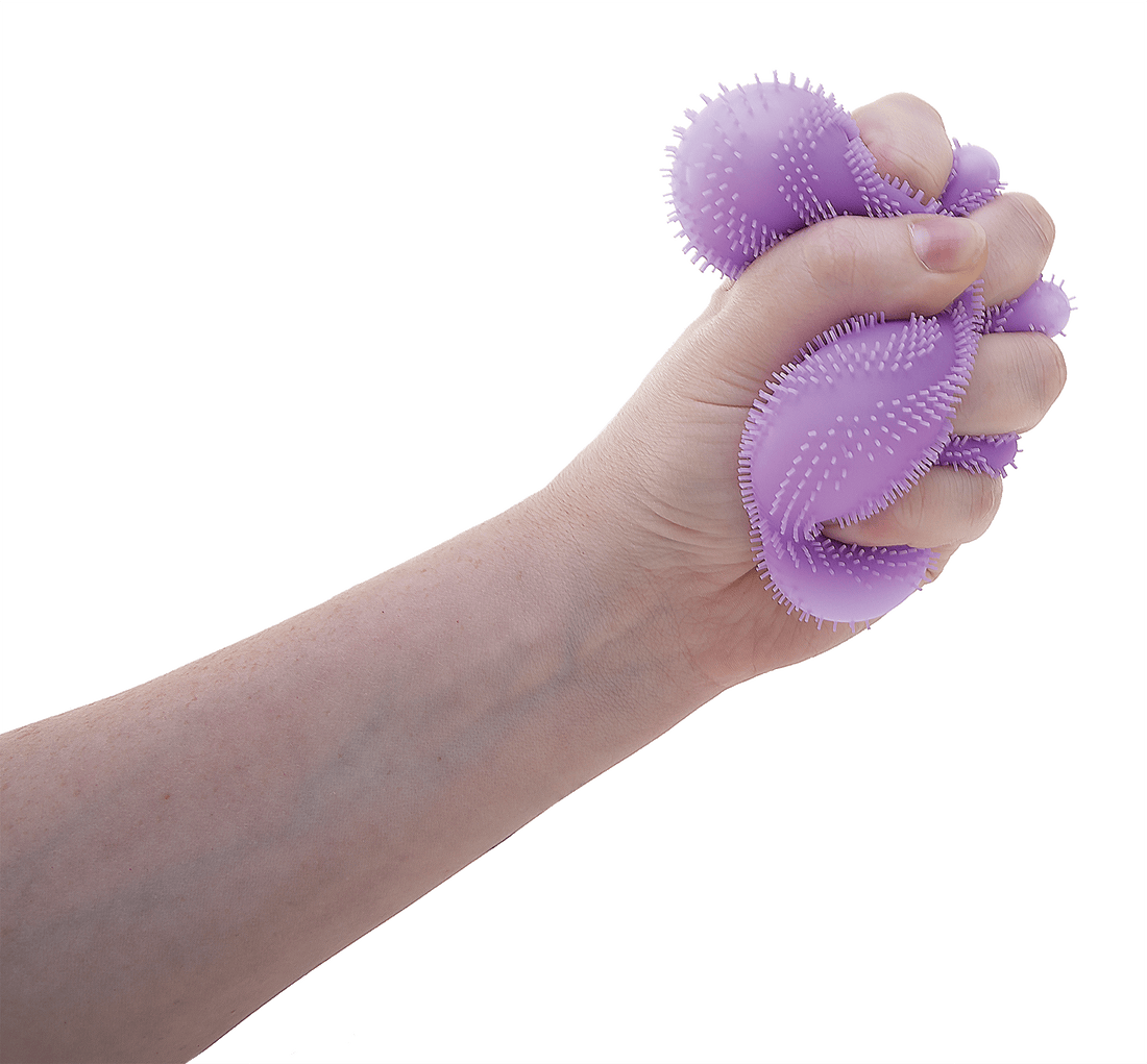 Fuzzy Flocked NeeDoh Fuzz Ball Flower Power | Signature Elm Point - Spiky Textured Groovy Glob for Sensory Therapy - Surprise Me! (Random Color)