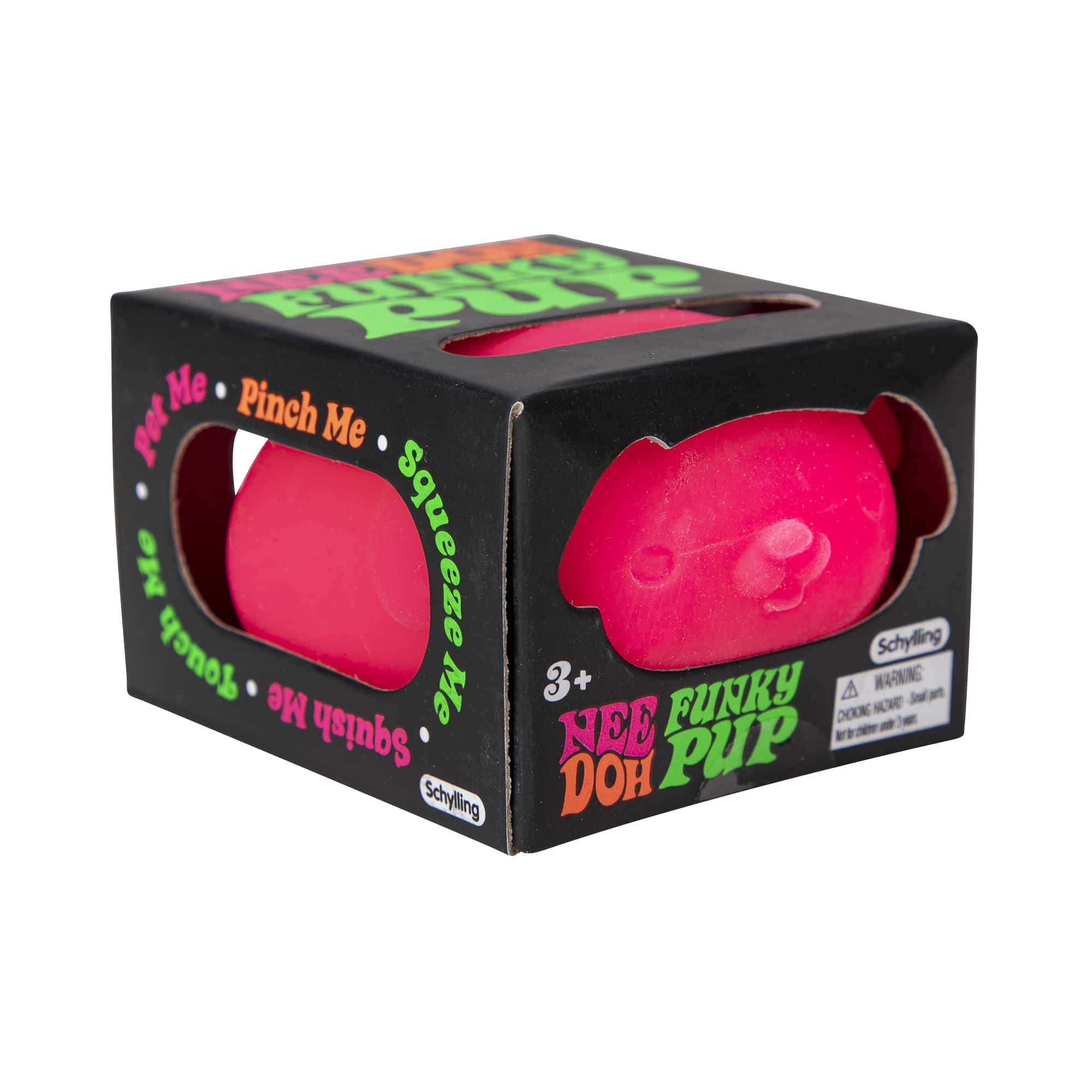 Cute Collectible NeeDoh Funky Pup | Collection Canyon Shore - Dino Character Malt-Gel Filled Sensory Glob Detail
