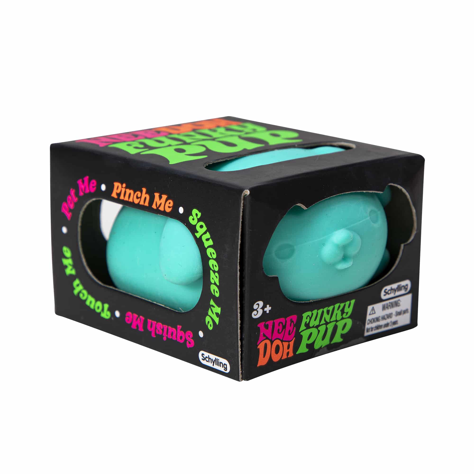 Cute Collectible NeeDoh Funky Pup | Collection Canyon Shore - Dino Character Malt-Gel Filled Sensory Glob Detail