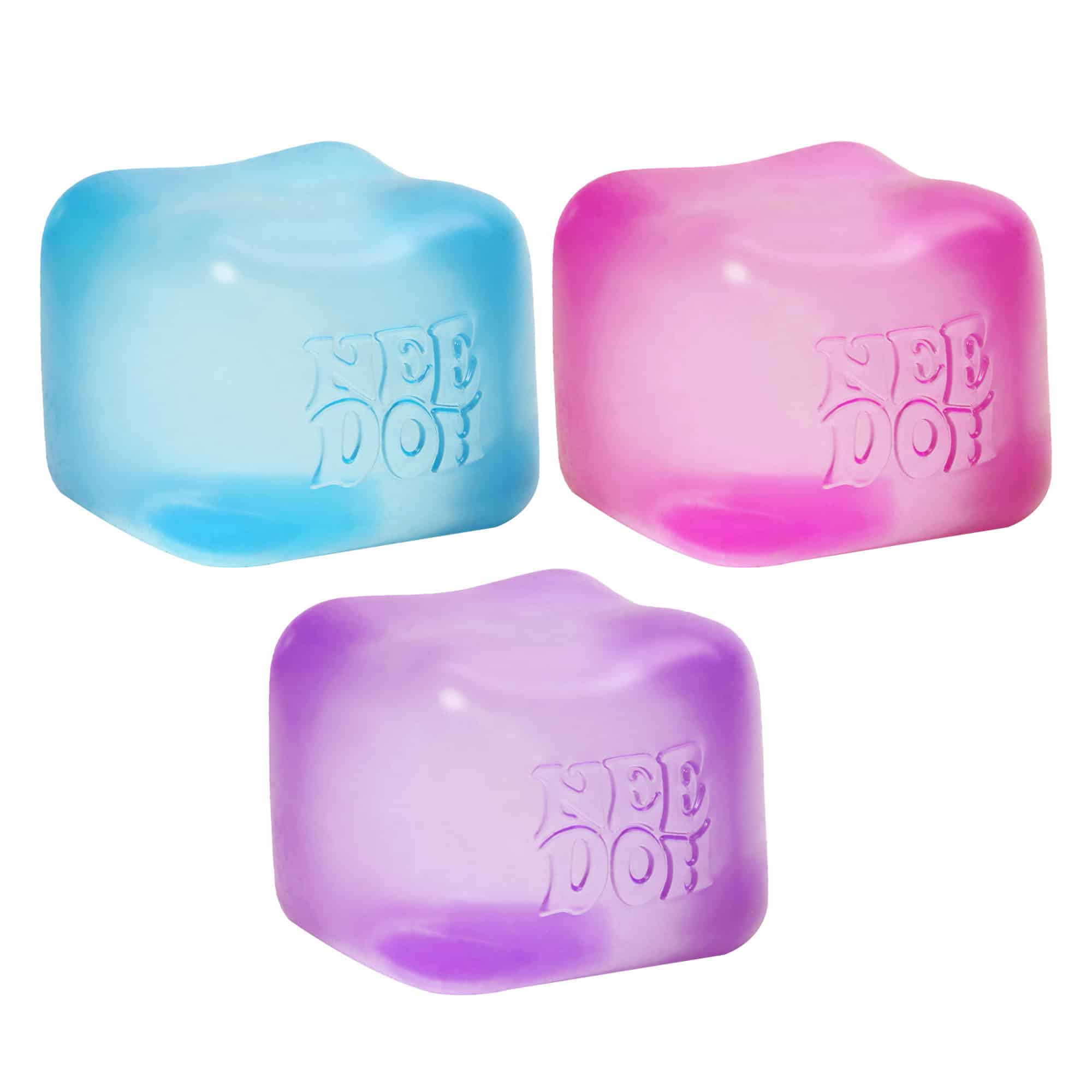 Translucent Jelly NeeDoh Nice Cube | Series Elm Bridge - Translucent Jelly Cool Cube Sensory Toy Detail