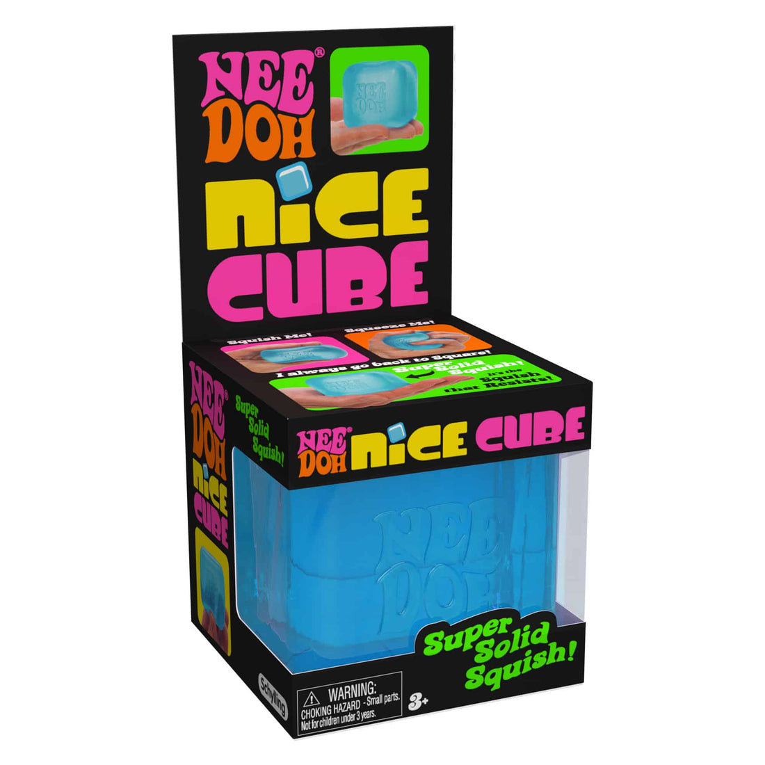 Translucent Jelly NeeDoh Nice Cube | Series Elm Bridge - Translucent Jelly Cool Cube Sensory Toy - Surprise Me! (Random Color)