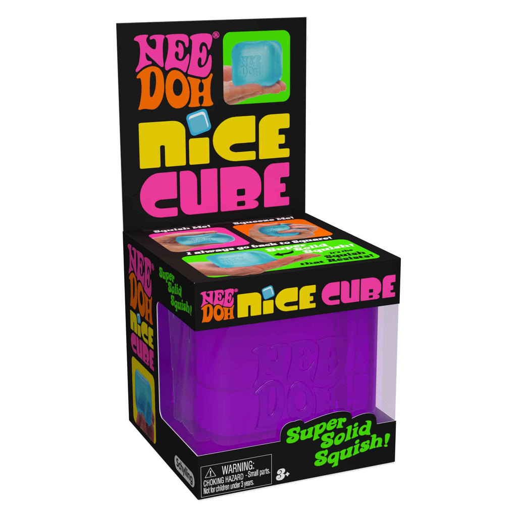 Translucent Jelly NeeDoh Nice Cube | Series Elm Bridge - Translucent Jelly Cool Cube Sensory Toy Detail
