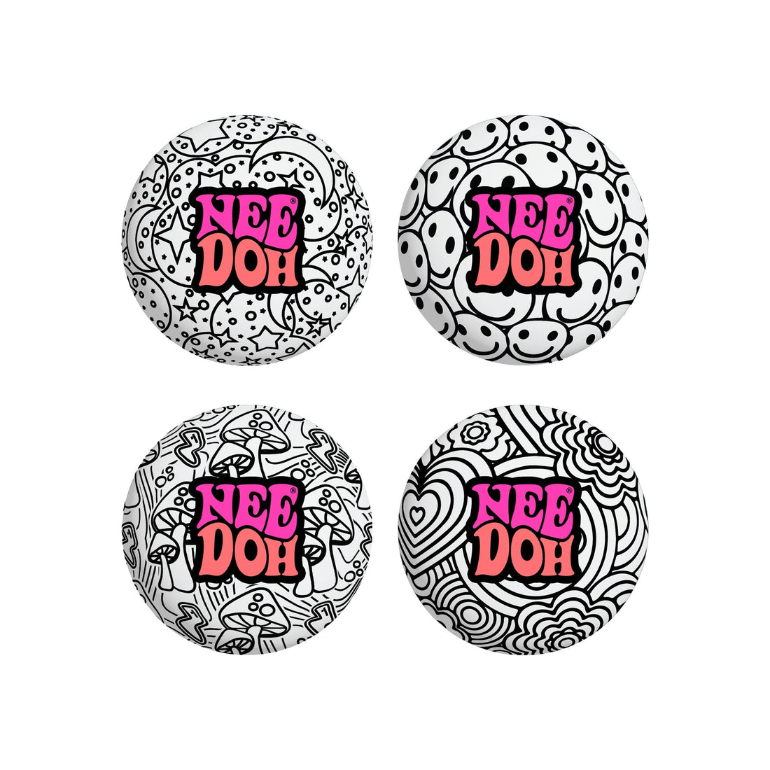 Spiky Ribbed NeeDoh Press-Doh | Select Oak Terrace - Furry Coated Soft Touch Squishable Ball - Default Title