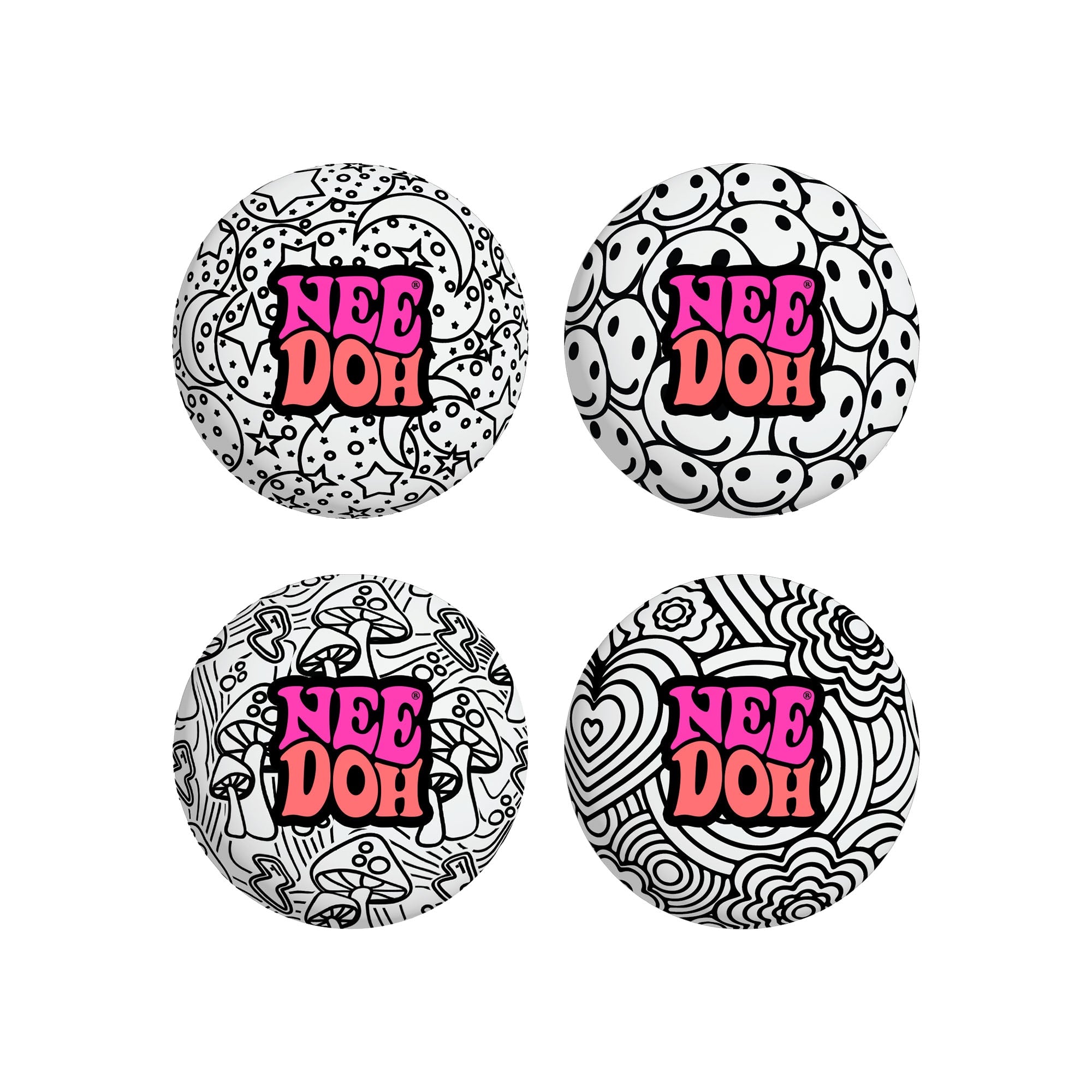 Spiky Ribbed NeeDoh Press-Doh | Select Oak Terrace - Furry Coated Soft Touch Squishable Ball - Default Title
