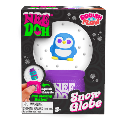 Crystal Clear NeeDoh Squish N Flow Snow Globe | Signature Moonlit Lane - Translucent Jelly Cool Cube Sensory Toy - Default Title