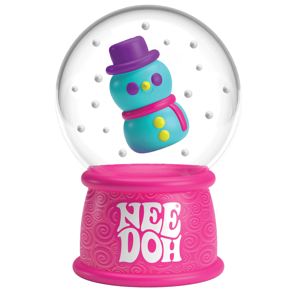 Crystal Clear NeeDoh Squish N Flow Snow Globe | Signature Moonlit Lane - Translucent Jelly Cool Cube Sensory Toy Detail