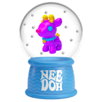 Crystal Clear NeeDoh Squish N Flow Snow Globe | Signature Moonlit Lane - Translucent Jelly Cool Cube Sensory Toy Detail