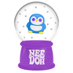 Crystal Clear NeeDoh Squish N Flow Snow Globe | Signature Moonlit Lane - Translucent Jelly Cool Cube Sensory Toy Detail