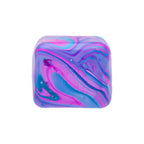 Crystal Clear NeeDoh Nice Cube Swirl | Select Golden Pond - Nice Cubes Clear Satisfying Crunch Stress Toy Detail