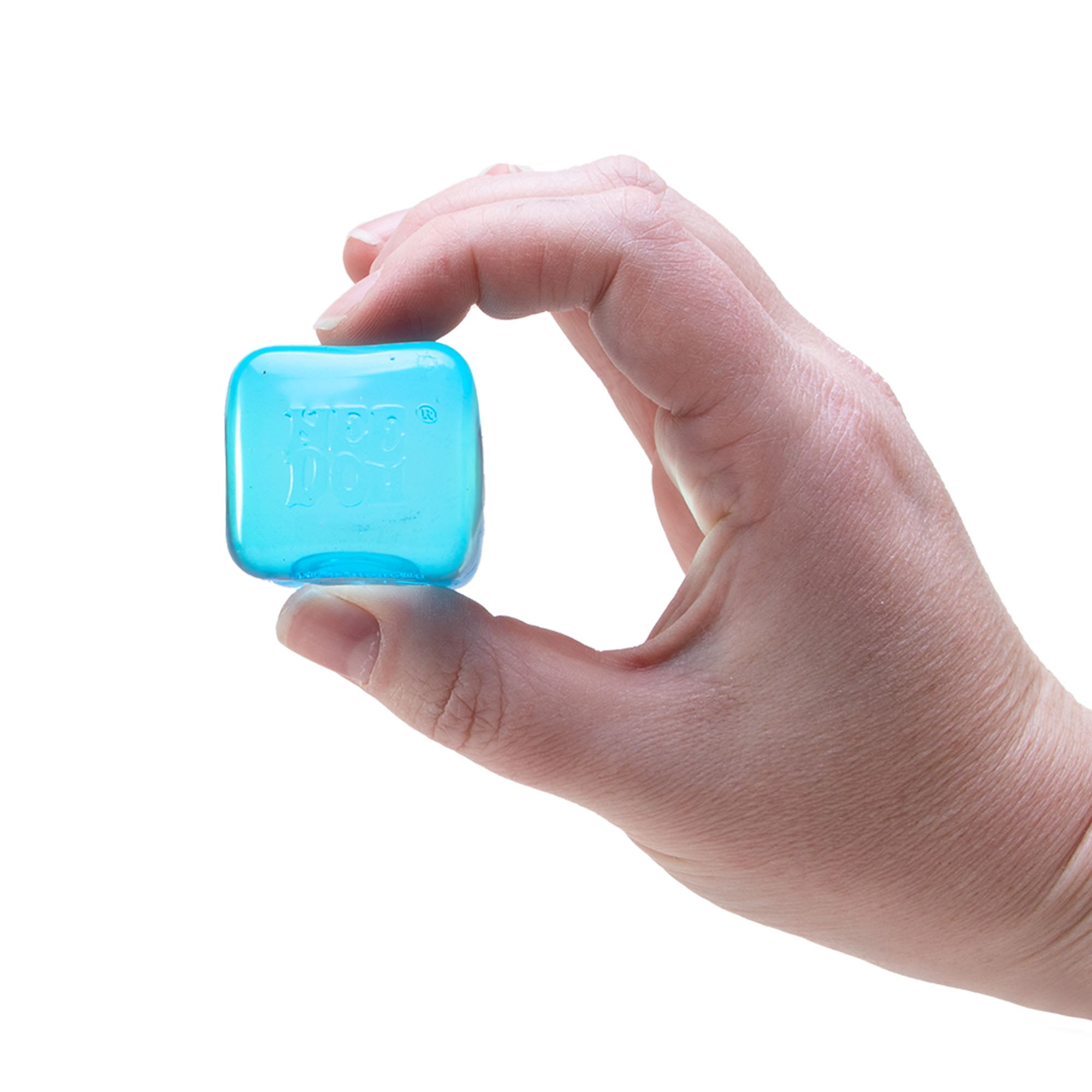 Satisfying Crunch NeeDoh Nice Ice Baby | Series Canyon Trail - Crystal Clear Squishable Ice Cube NeeDoh Detail