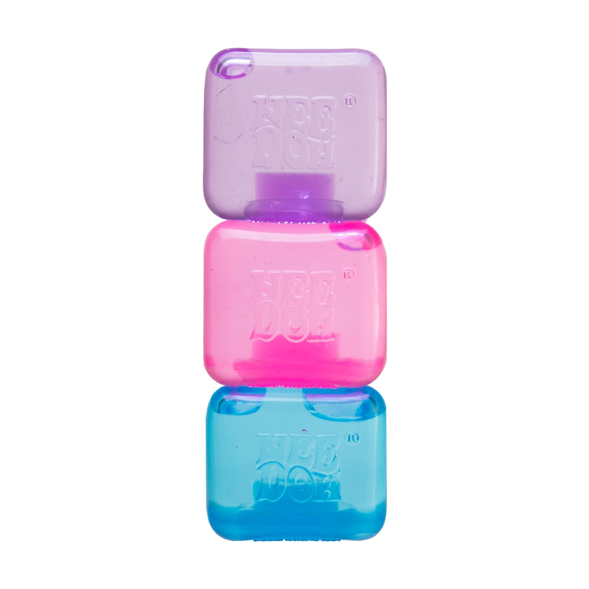 Satisfying Crunch NeeDoh Nice Ice Baby | Series Canyon Trail - Crystal Clear Squishable Ice Cube NeeDoh - Surprise Me! (Random Color)